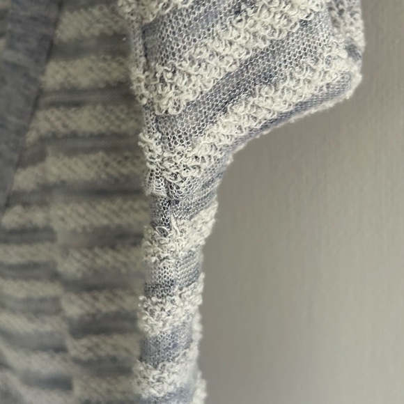 MOTH Terry Stripe Cardigan Sweater Lightweight Button Hood Coastal Classic | M - Picture 10 of 16